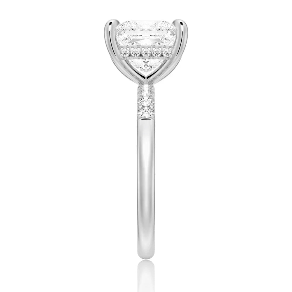 Ethical Diamond Ring with Hidden Halo