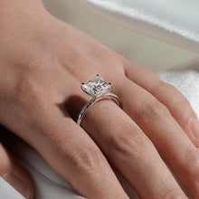 Load image into Gallery viewer, Classic Princess Cut Lab-Grown Diamond Engagement Ring with Hidden Halo – Gold or Platinum
