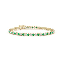 Load image into Gallery viewer, emerald tennis bracelet  