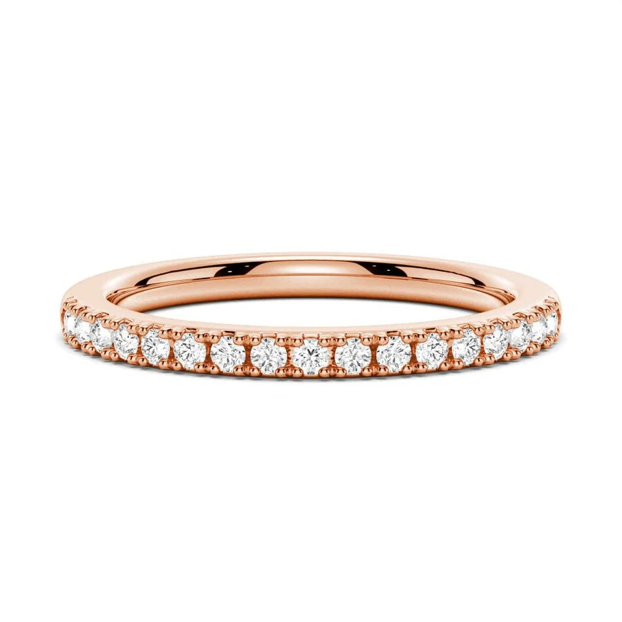 Round Cut Eternity Ring Close-up