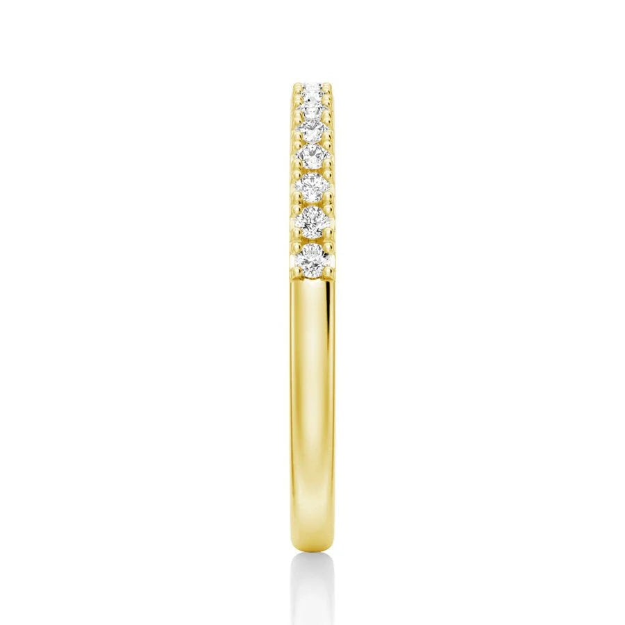 2.2mm Moissanite Wedding Band – Classic Round Cut Eternity Ring