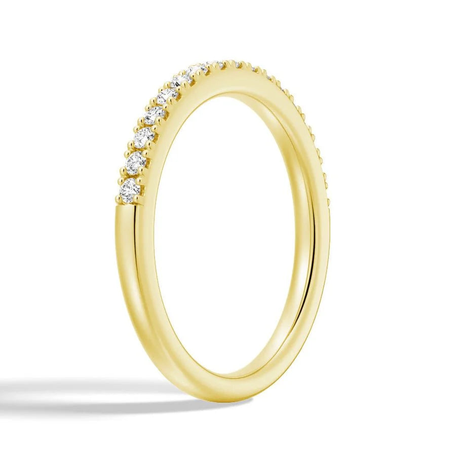 2.2mm Moissanite Wedding Band – Classic Round Cut Eternity Ring