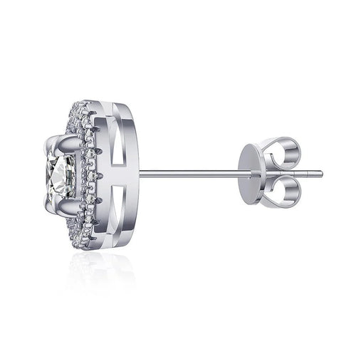 round moissanite earrings 