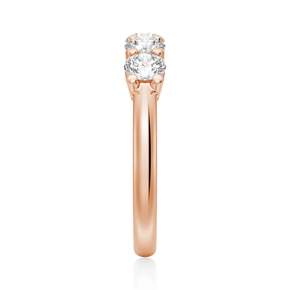 Classic Shared Prong Set Moissanite Ring Wedding Band Stone T.W 2CT- S925 Silver / 10K Gold / 14K Gold / 18K Gold / Platinum