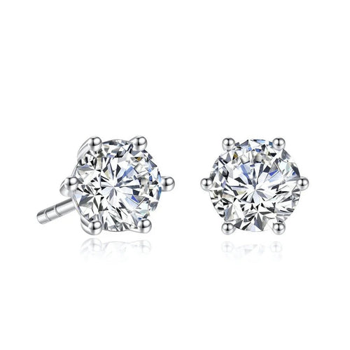 round moissanite earrings  