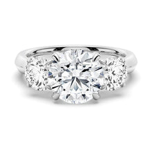 Load image into Gallery viewer, 2 Carat Three-Stone Round Moissanite Engagement Ring