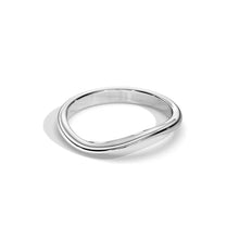 Load image into Gallery viewer, Elegant Curved Plain Ring in Platinum