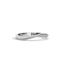 Load image into Gallery viewer, Wave-Shaped Silver Bridal Band