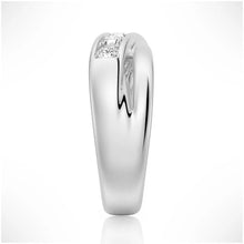 Load image into Gallery viewer, Channel Set Wedding Band in Platinum