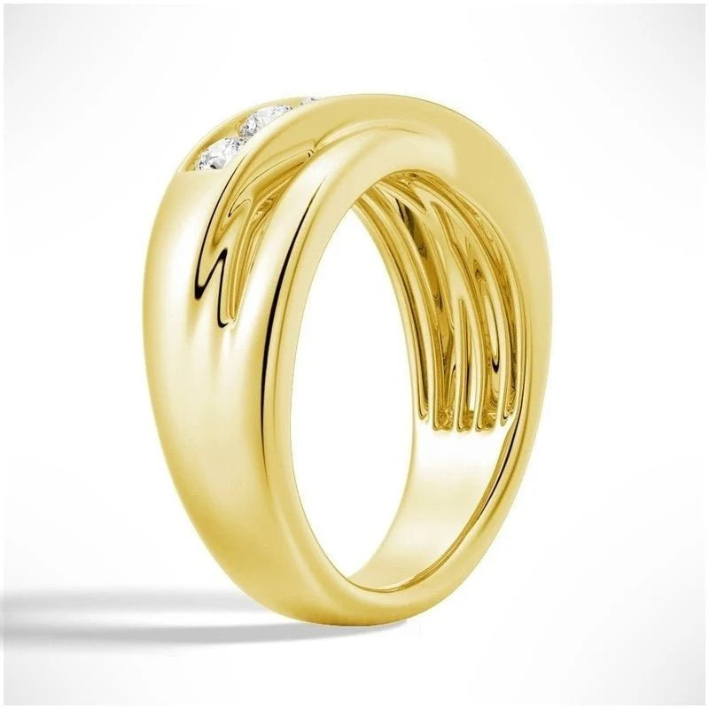 Moissanite Groom’s Ring in Gold