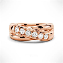 Load image into Gallery viewer, Crossover Moissanite Ring for Men