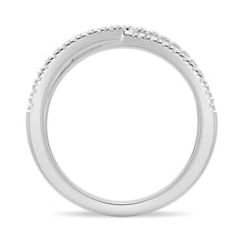 Load image into Gallery viewer, Crossover Moissanite Wedding Band – Elegant Twisted Ring in Silver, Gold, or Platinum