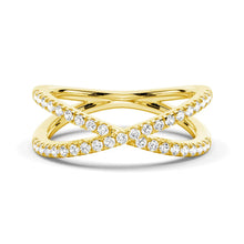 Load image into Gallery viewer, Crossover Moissanite Wedding Ring