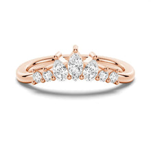 Load image into Gallery viewer, Half Eternity Ring with Pear and Round Cuts