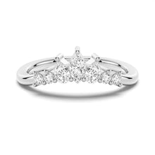 Load image into Gallery viewer, Crown Style Moissanite Wedding Band with 7 Stones