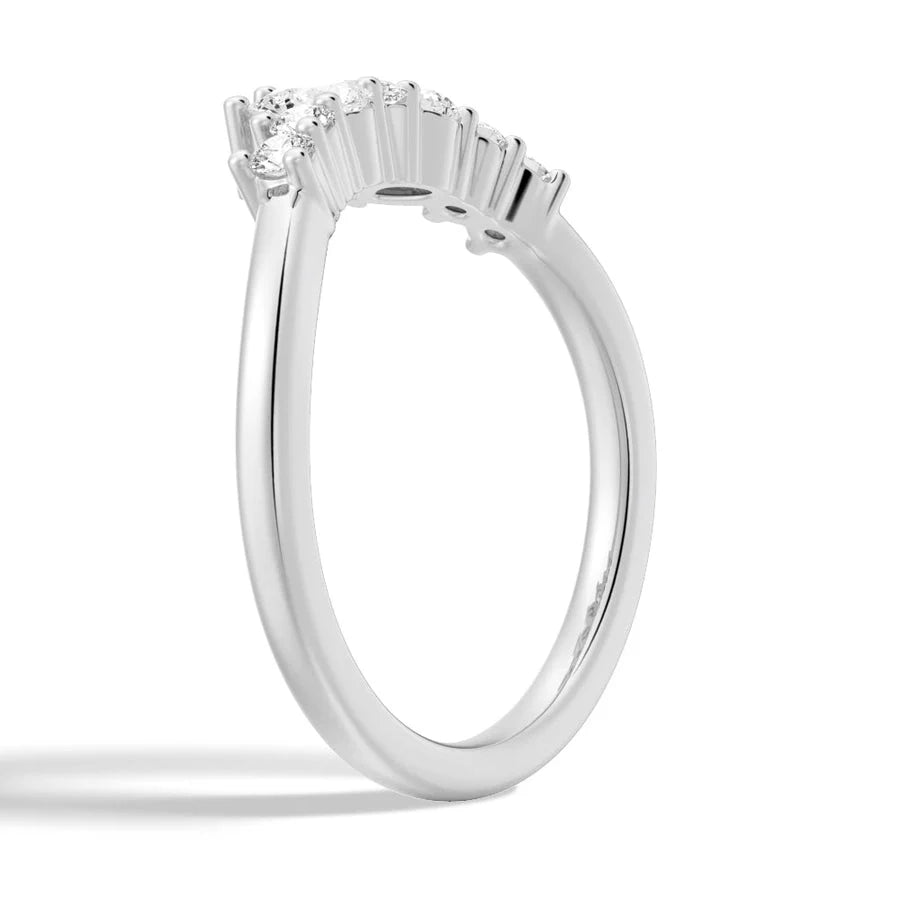 Crown-Shaped Bridal Band in Platinum