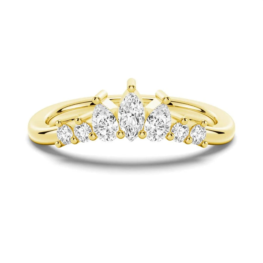 Moissanite Wedding Band in  Gold