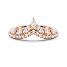 Load image into Gallery viewer, Curved Band with Marquise and Round Cuts
