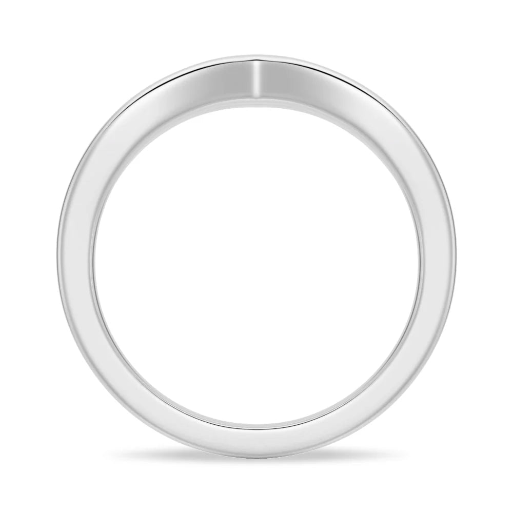 Platinum Curved Moissanite Ring Design