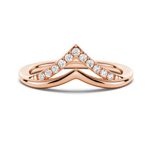 Load image into Gallery viewer, Unique Double V Bridal Band