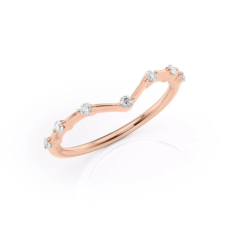 Delicate Moissanite Ring with Gentle Curve