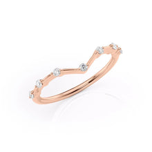 Load image into Gallery viewer, Delicate Moissanite Ring with Gentle Curve