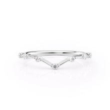 Load image into Gallery viewer, Curved Moissanite Wedding Band for Women