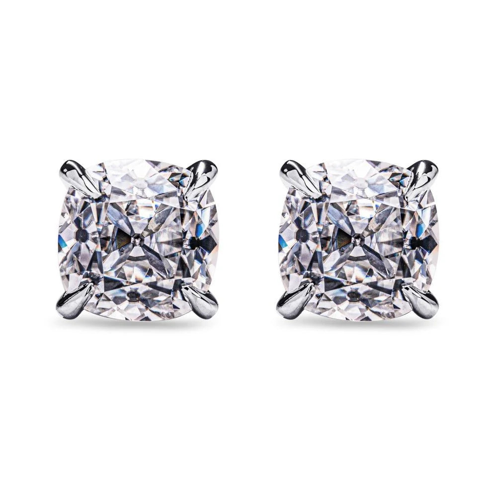 cushion moissanite earrings  