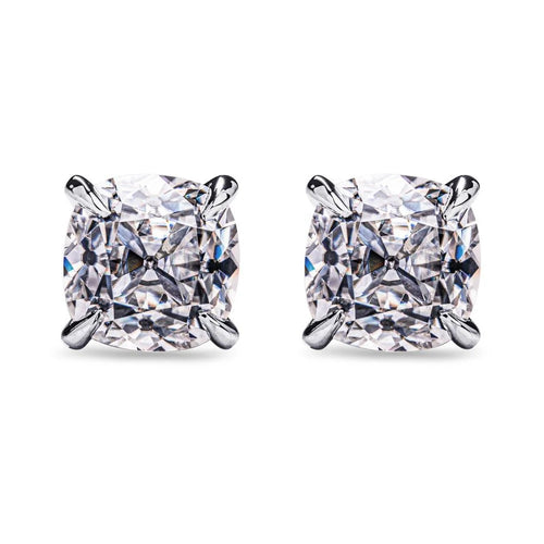 cushion moissanite earrings  