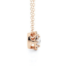 Load image into Gallery viewer, Cushion Cut Moissanite Halo Necklace | Silver &amp; Gold