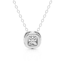 Load image into Gallery viewer, Cushion Cut Moissanite Halo Necklace | Silver &amp; Gold
