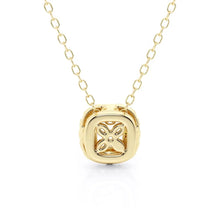 Load image into Gallery viewer, Cushion Cut Moissanite Halo Necklace | Silver &amp; Gold