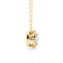 Load image into Gallery viewer, Cushion Cut Moissanite Halo Necklace | Silver &amp; Gold