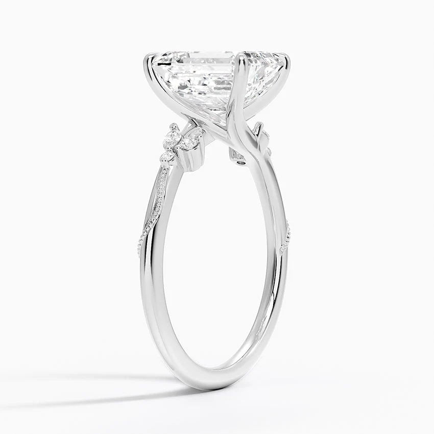2 Carat Moissanite Ring in Platinum Finish