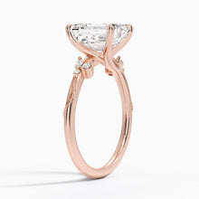 Load image into Gallery viewer, 2 Carat Emerald Cut Moissanite Engagement Ring | Elegant Step-Cut Solitaire in Gold or Silver