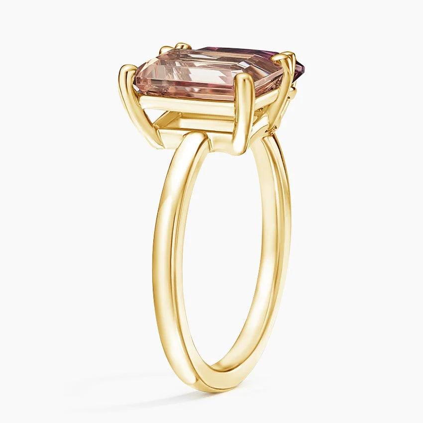 Side View of Gemstone Toi et Moi Ring