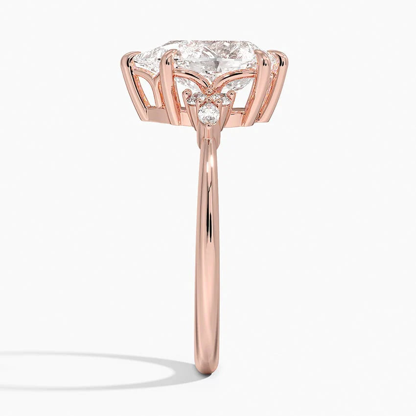 Elegant Pear Cut Moissanite Ring in 18K Finish