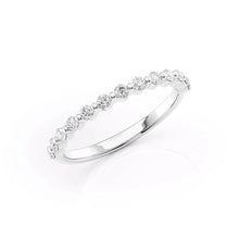 Load image into Gallery viewer, Elegant Round Cut Moissanite Wedding Band | Sterling Silver, 10K-18K Gold &amp; Platinum