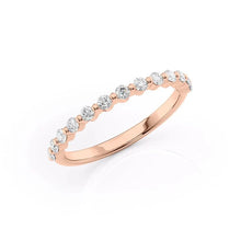 Load image into Gallery viewer, Elegant Round Cut Moissanite Wedding Band | Sterling Silver, 10K-18K Gold &amp; Platinum