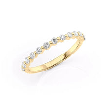 Load image into Gallery viewer, Elegant Round Cut Moissanite Wedding Band | Sterling Silver, 10K-18K Gold &amp; Platinum