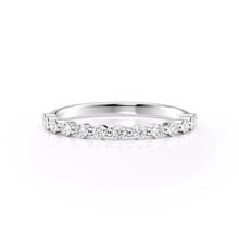 Load image into Gallery viewer, Elegant Round Cut Moissanite Wedding Band in Sterling Silver