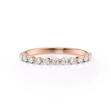 Load image into Gallery viewer, Elegant Round Cut Moissanite Wedding Band | Sterling Silver, 10K-18K Gold &amp; Platinum