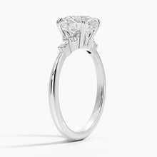 Load image into Gallery viewer, Side View of Engagement Ring with Sparkling Band