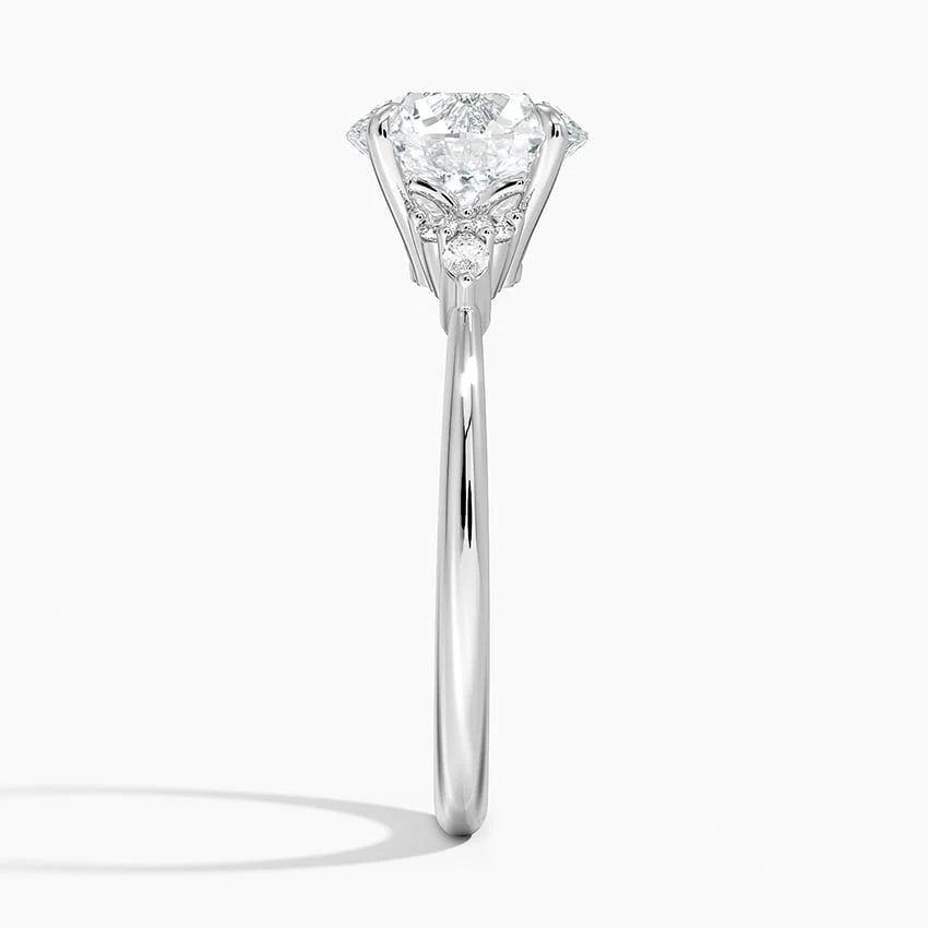 Accent-Stone Moissanite Engagement Ring Design