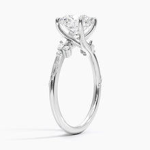 Load image into Gallery viewer, Moissanite Engagement Ring in Platinum Setting