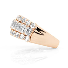 Load image into Gallery viewer, Unique Alternating Cut Wedding Ring