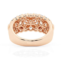 Load image into Gallery viewer, Emerald and Round Cut Moissanite Wedding Band – Unique Fashion Ring in Silver, Gold or Platinum