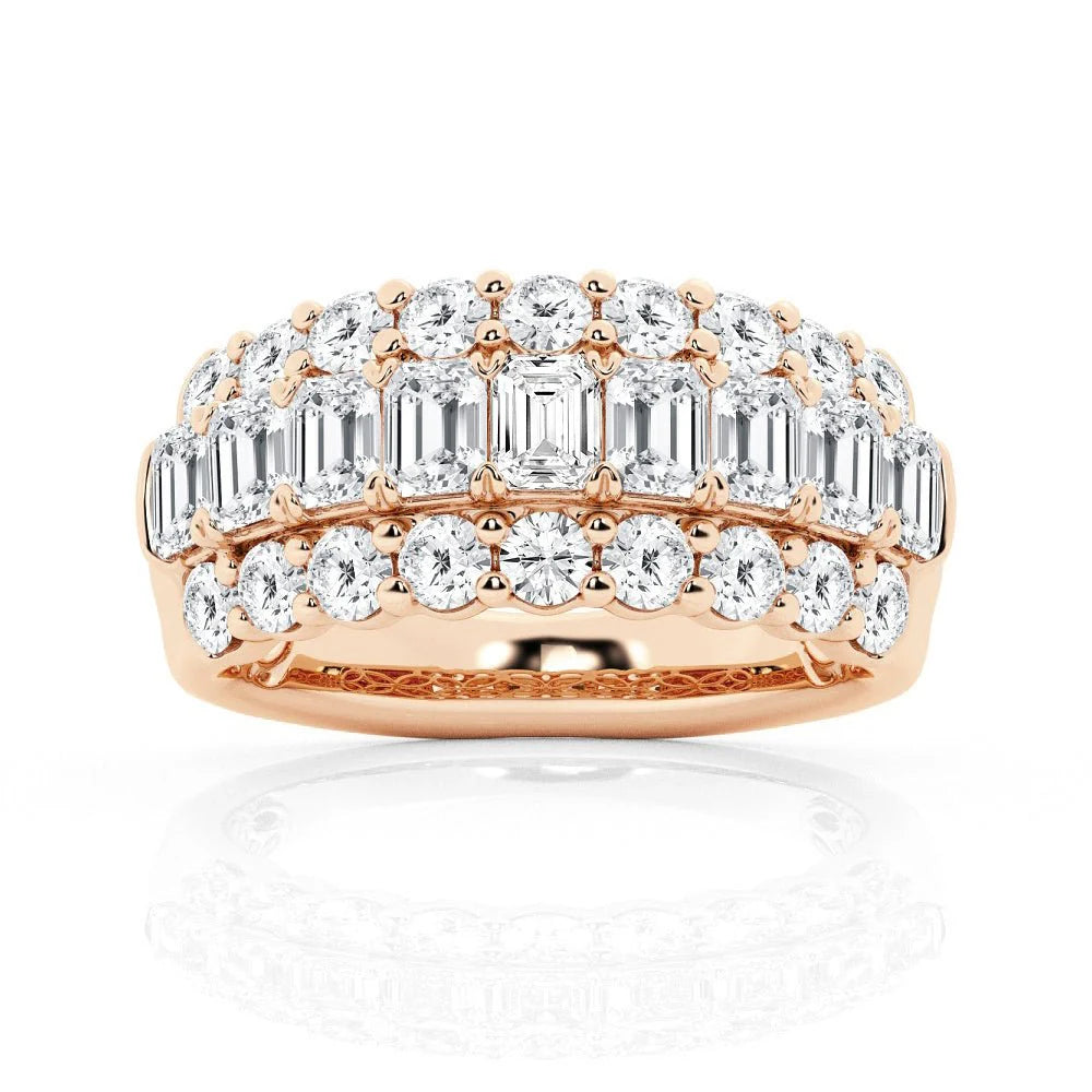 Mixed Cut Moissanite Fashion Ring
