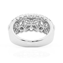 Load image into Gallery viewer, Emerald and Round Cut Moissanite Wedding Band – Unique Fashion Ring in Silver, Gold or Platinum