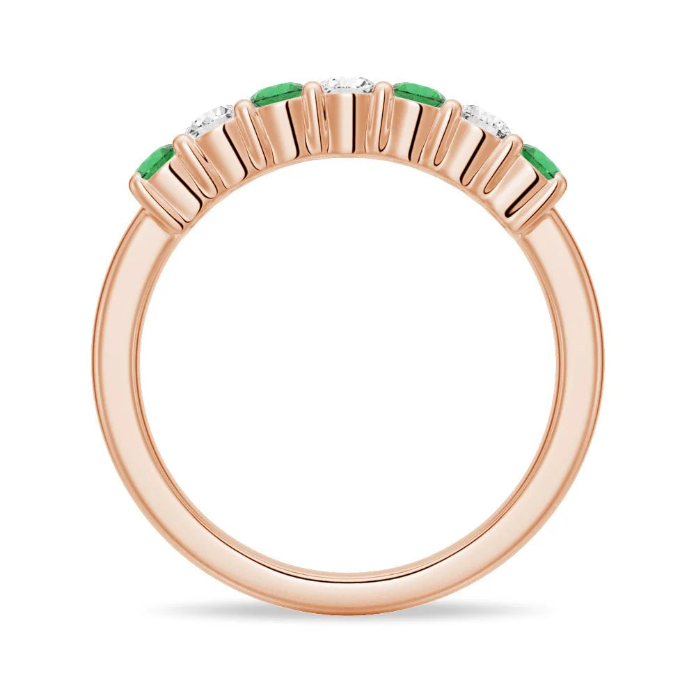 Colorful Half Eternity Gemstone Ring
